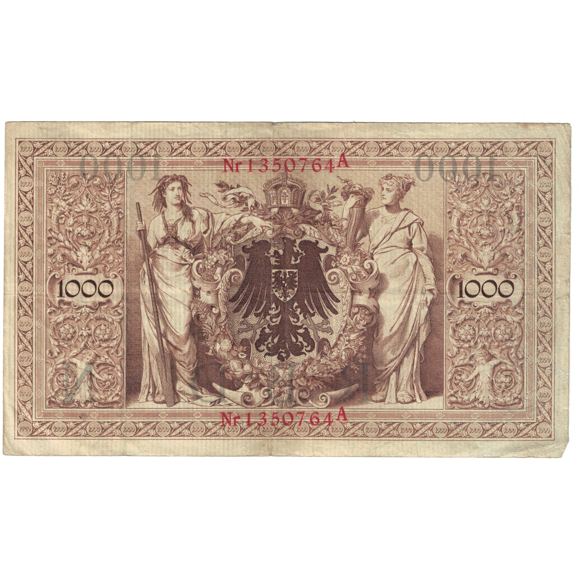 Banknote, Germany, 1000 Mark, 1910, 1910-04-21, KM:44b, VG(8-10)