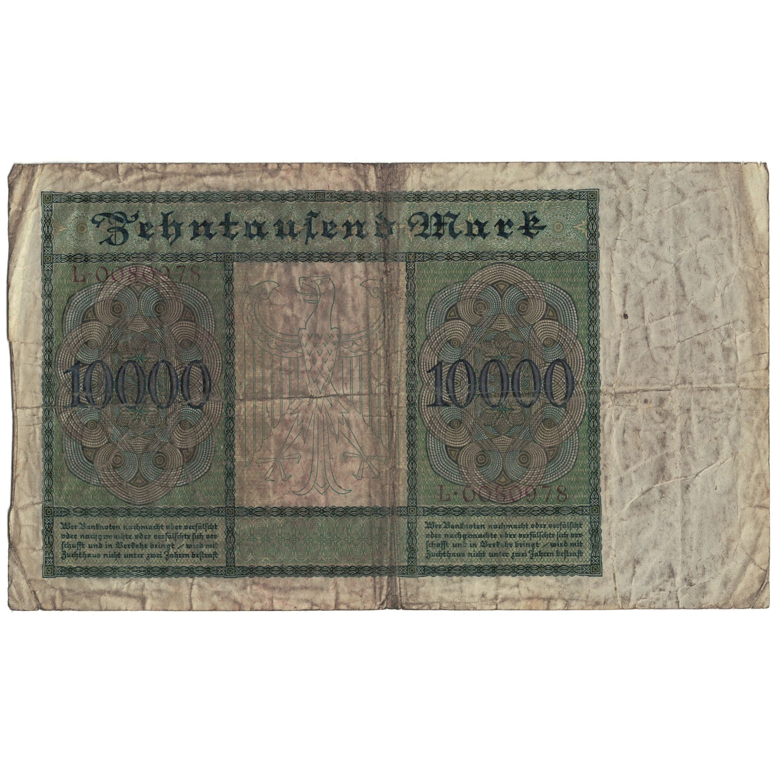 Banknote, Germany, 10,000 Mark, 1922, 1922-01-19, KM:70, VG(8-10)