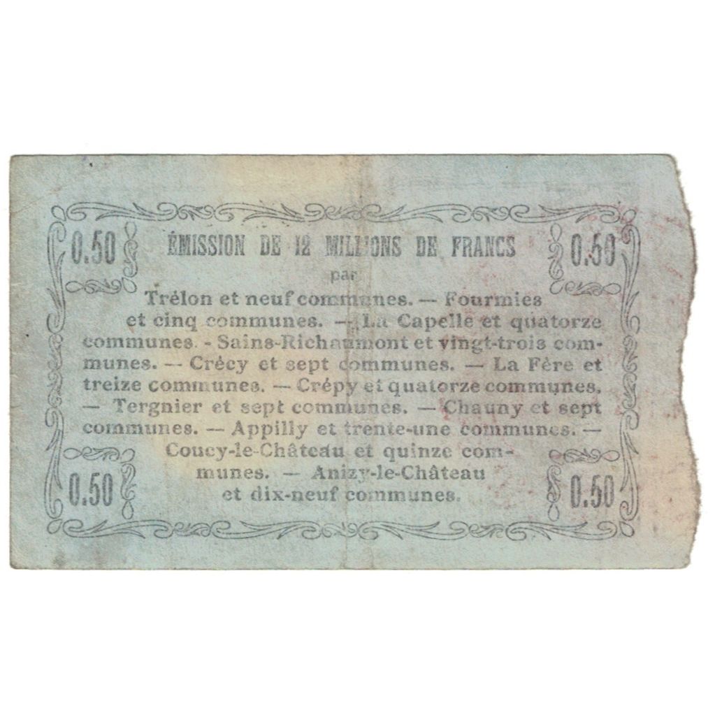 France, Fourmies, 50 Centimes, 1916, EF(40-45)