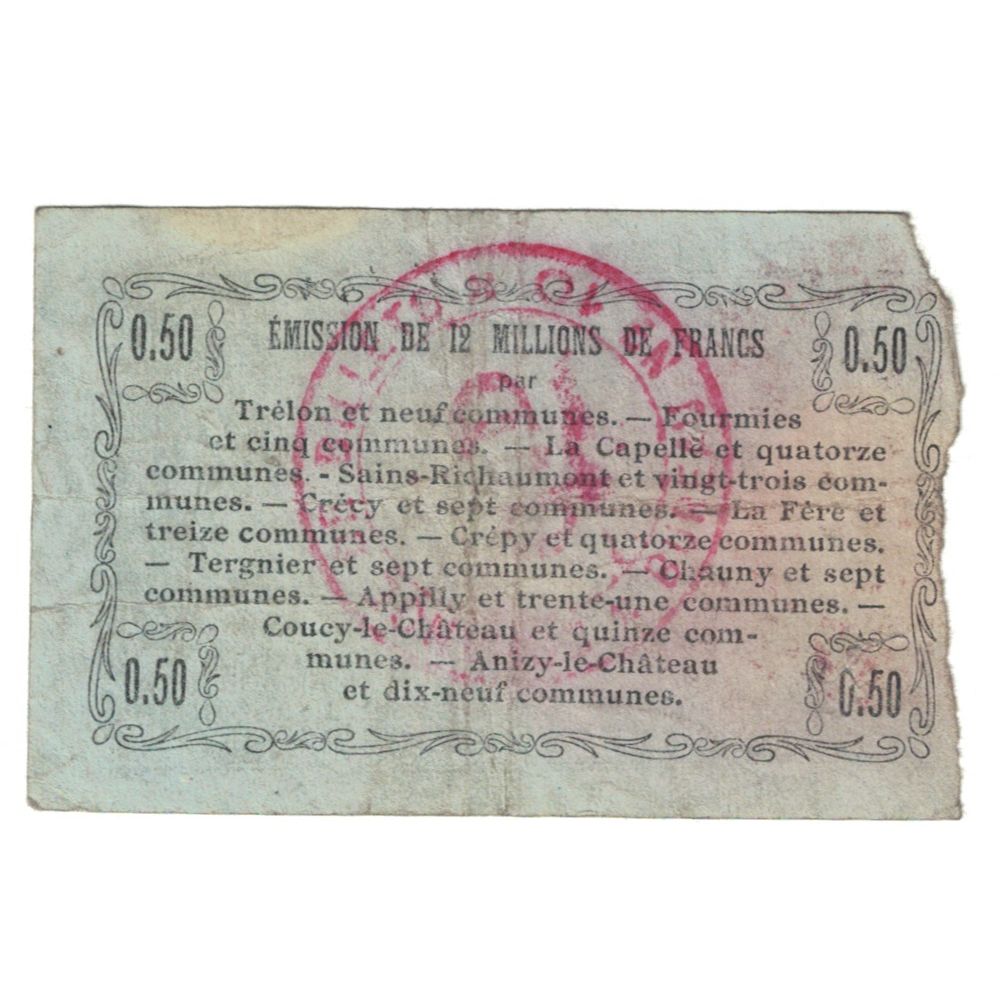 Francia, Fourmies, 50 Centimes, 1916, BC