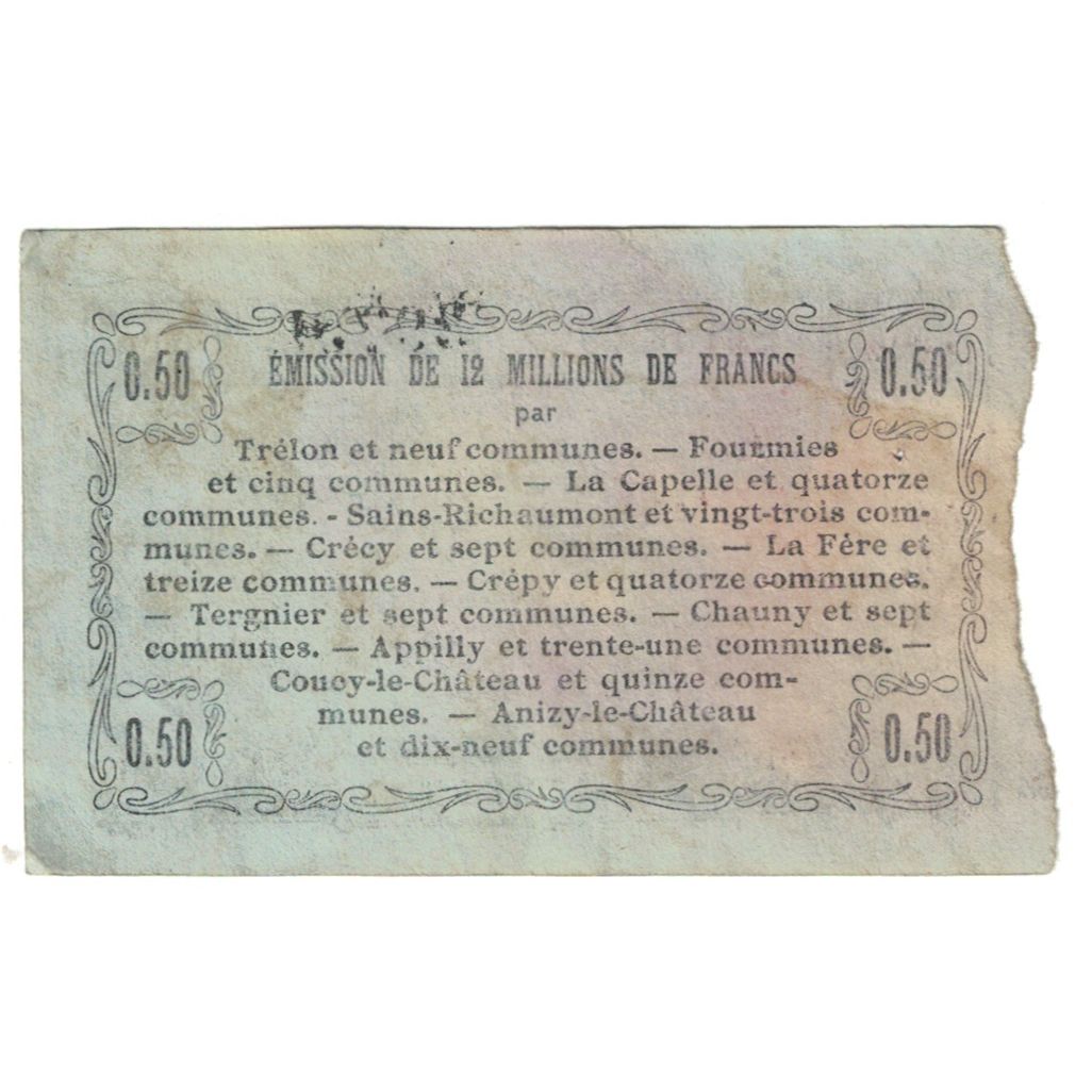 France, Fourmies, 50 Centimes, 1916, EF(40-45)
