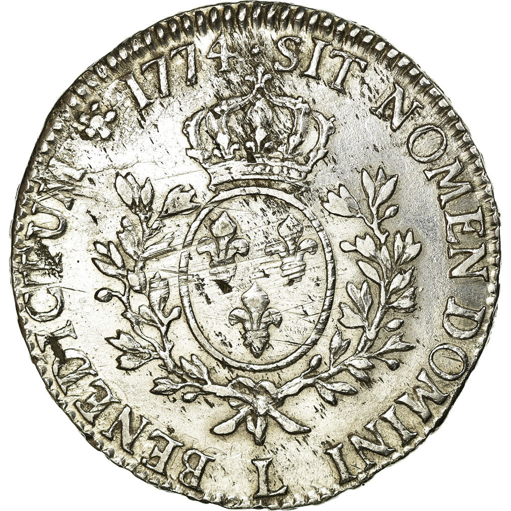 Moneta, Francia, Louis XV, Écu à la vieille tête, Ecu, 1774, Bayonne, BB
