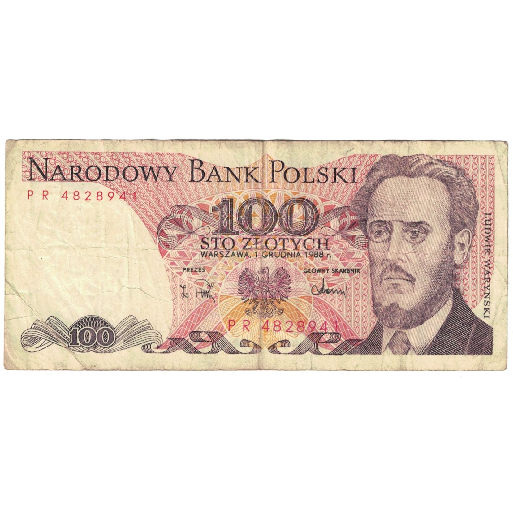 Billet, Pologne, 100 Zlotych, 1988, 1988-12-01, KM:143a, B