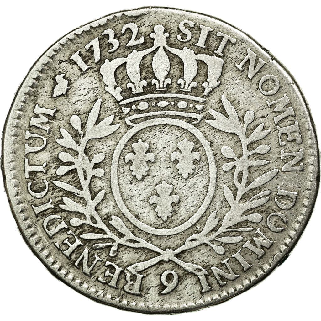Coin, France, Louis XV, 1/2 Écu aux branches d'olivier, 1/2 ECU, 44 Sols, 1732