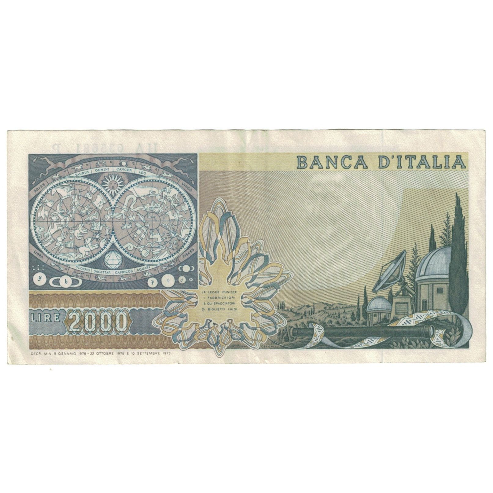 Banconote, Italia, 2000 Lire, 1973, 1973-10-08, KM:103a, BB