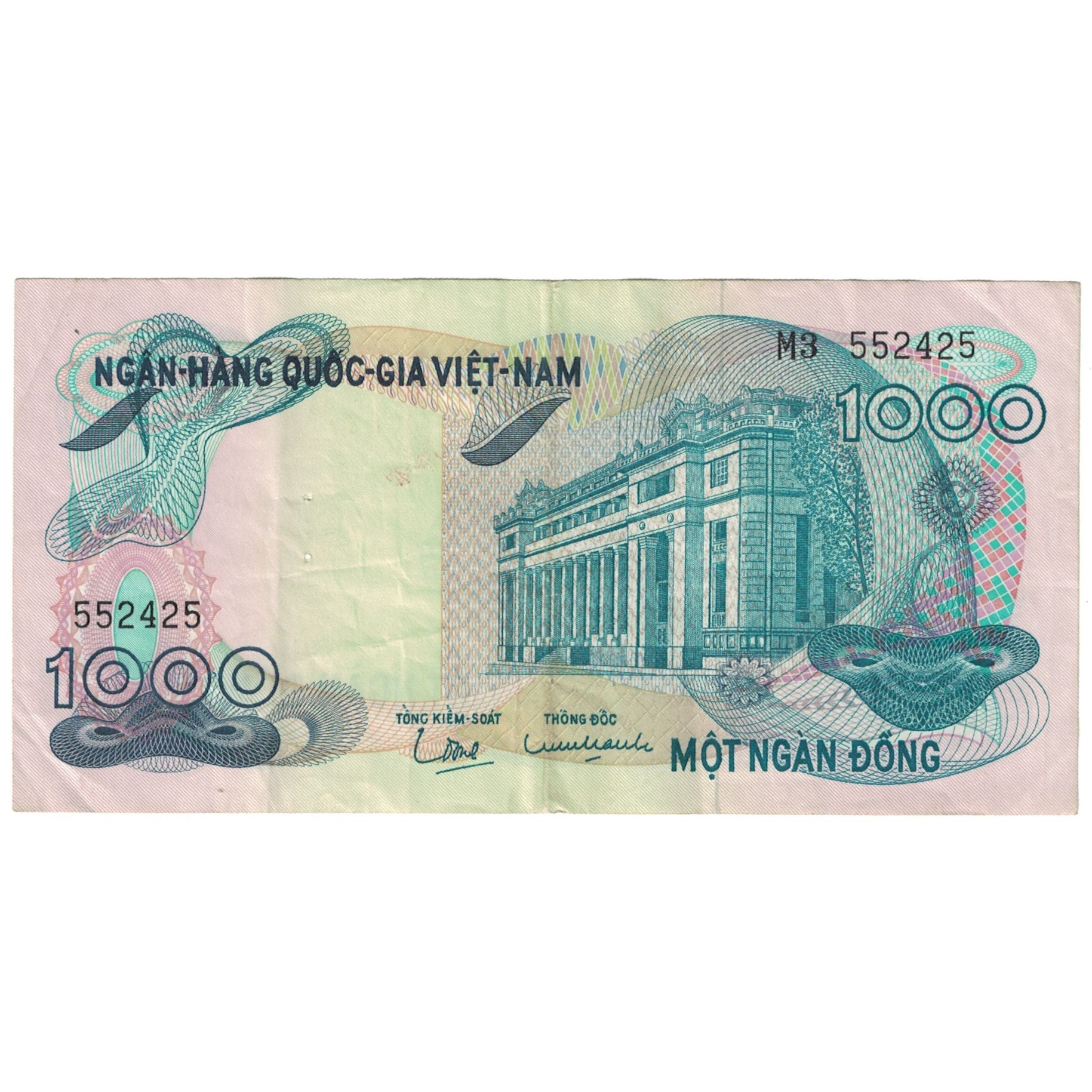 Billet, Viet Nam du Sud , 1000 D<ox>ng, KM:29a, TTB