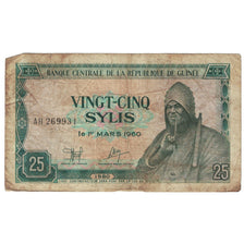 Nota, Guiné, 25 Sylis, 1980, KM:24a, VG(8-10)