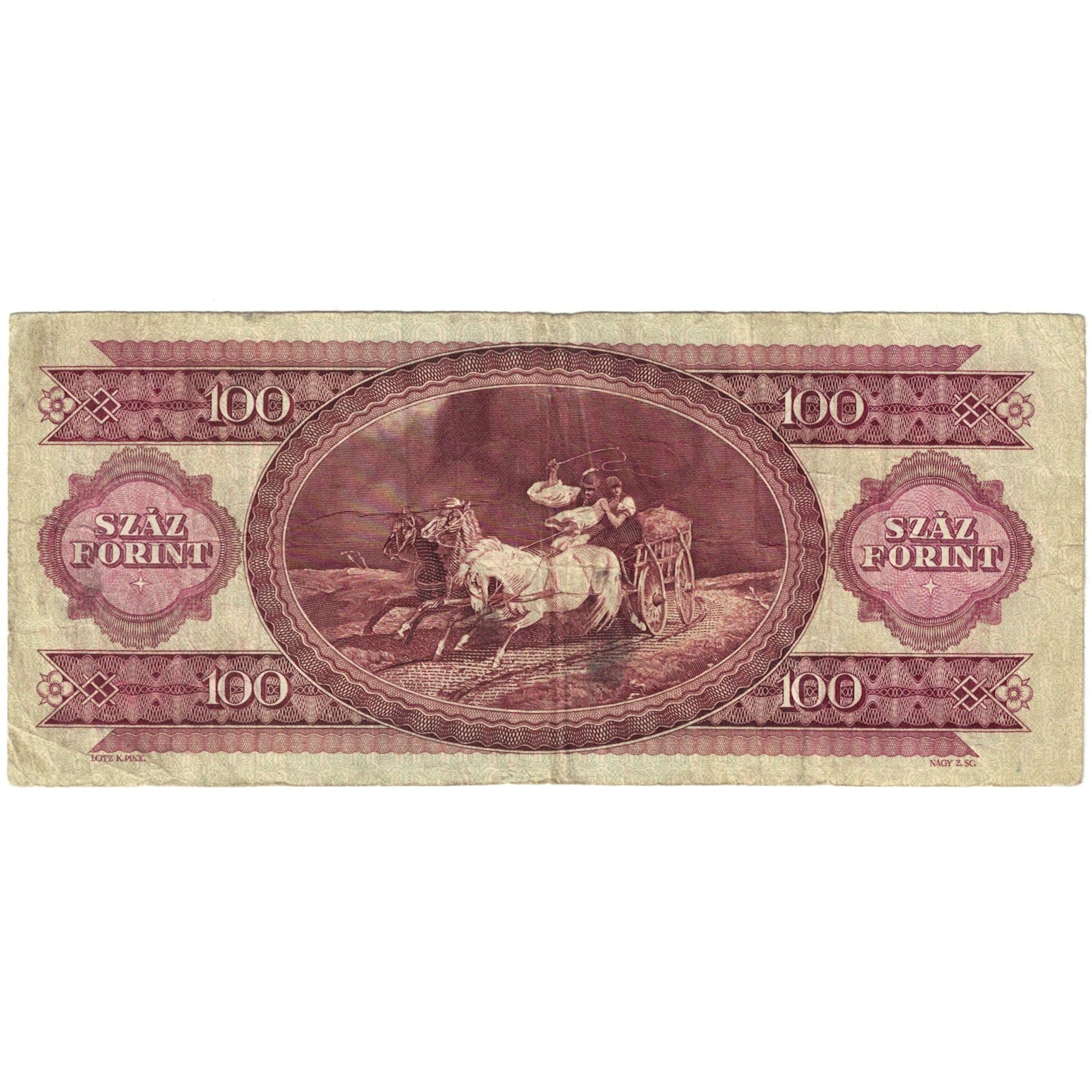Banknote, Hungary, 100 Forint, 1990, 1992-01-15, KM:174a, VG(8-10)