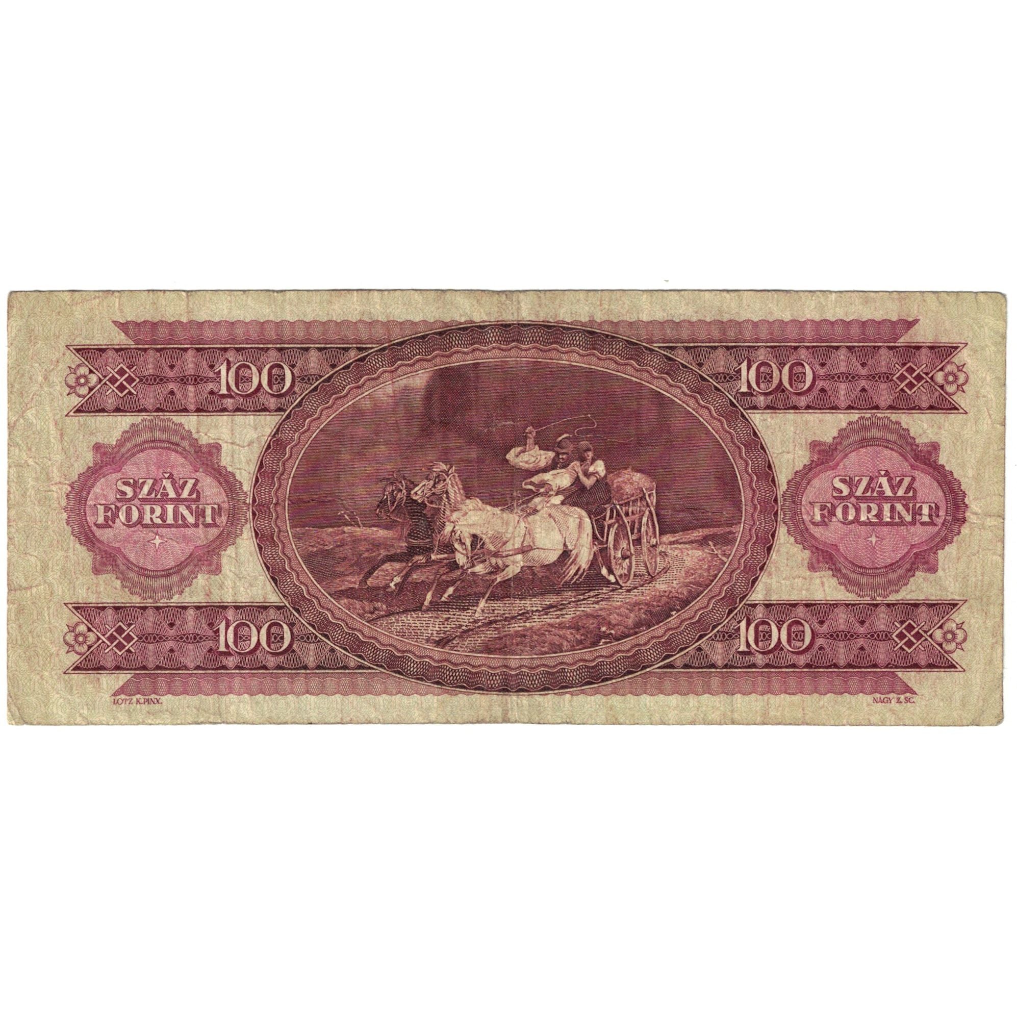Banknote, Hungary, 100 Forint, 1962, 1962-10-12, KM:171c, VG(8-10)