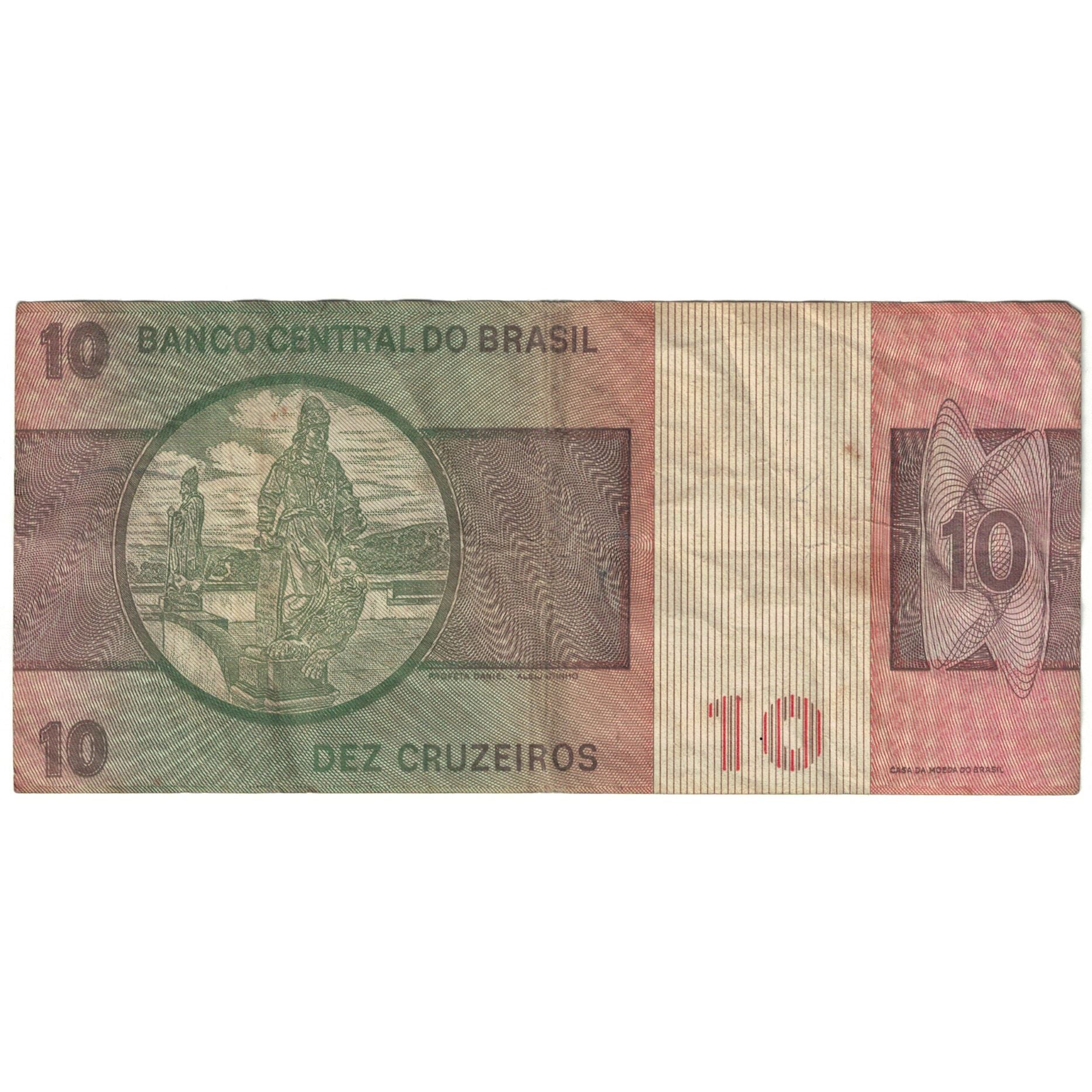 Banknote, Brazil, 10 Cruzeiros, KM:193c, VF(20-25)