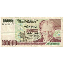 Banknote, Turkey, 100,000 Lira, 1997, KM:206, EF(40-45)