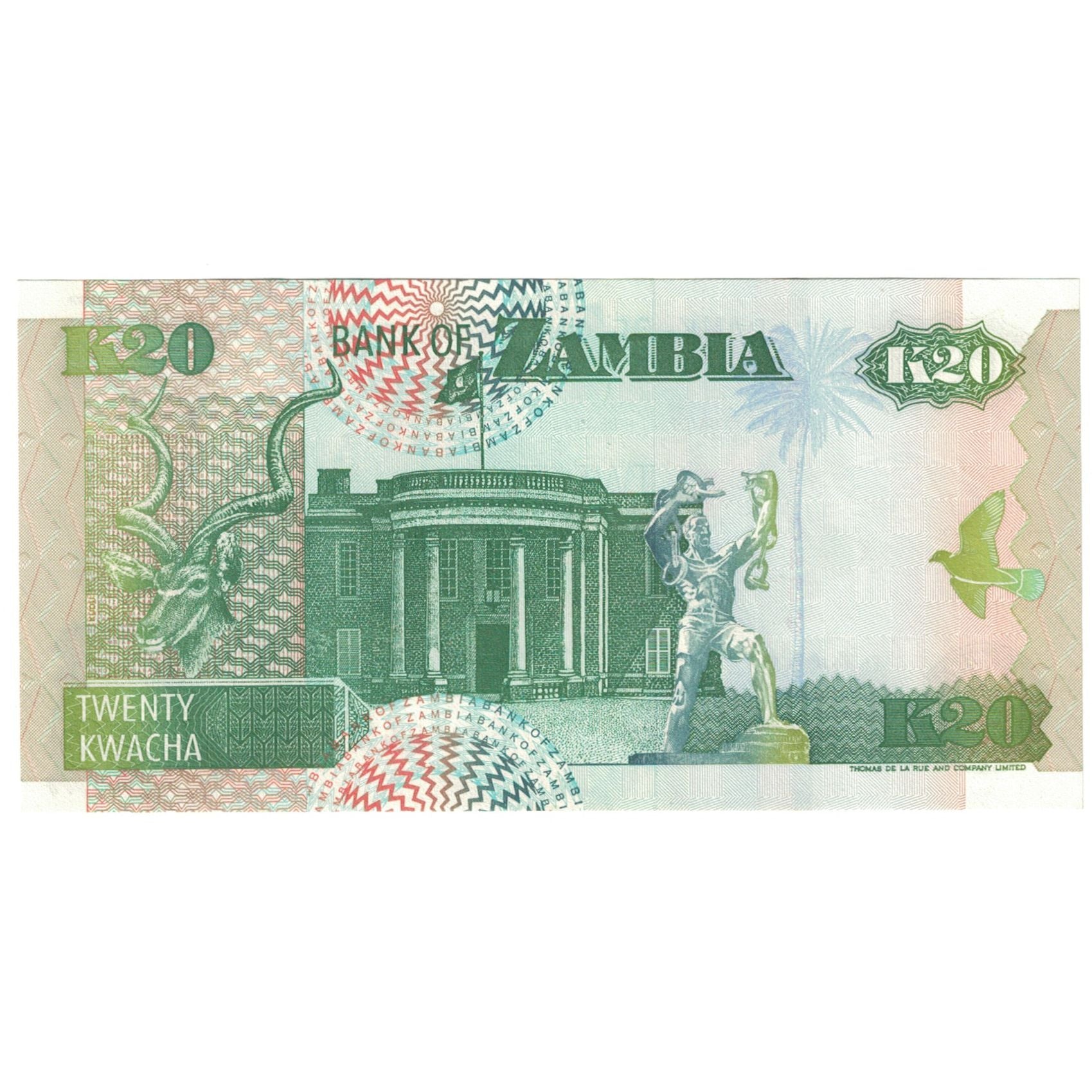 Biljet, Zambia, 20 Kwacha, KM:36b, NIEUW