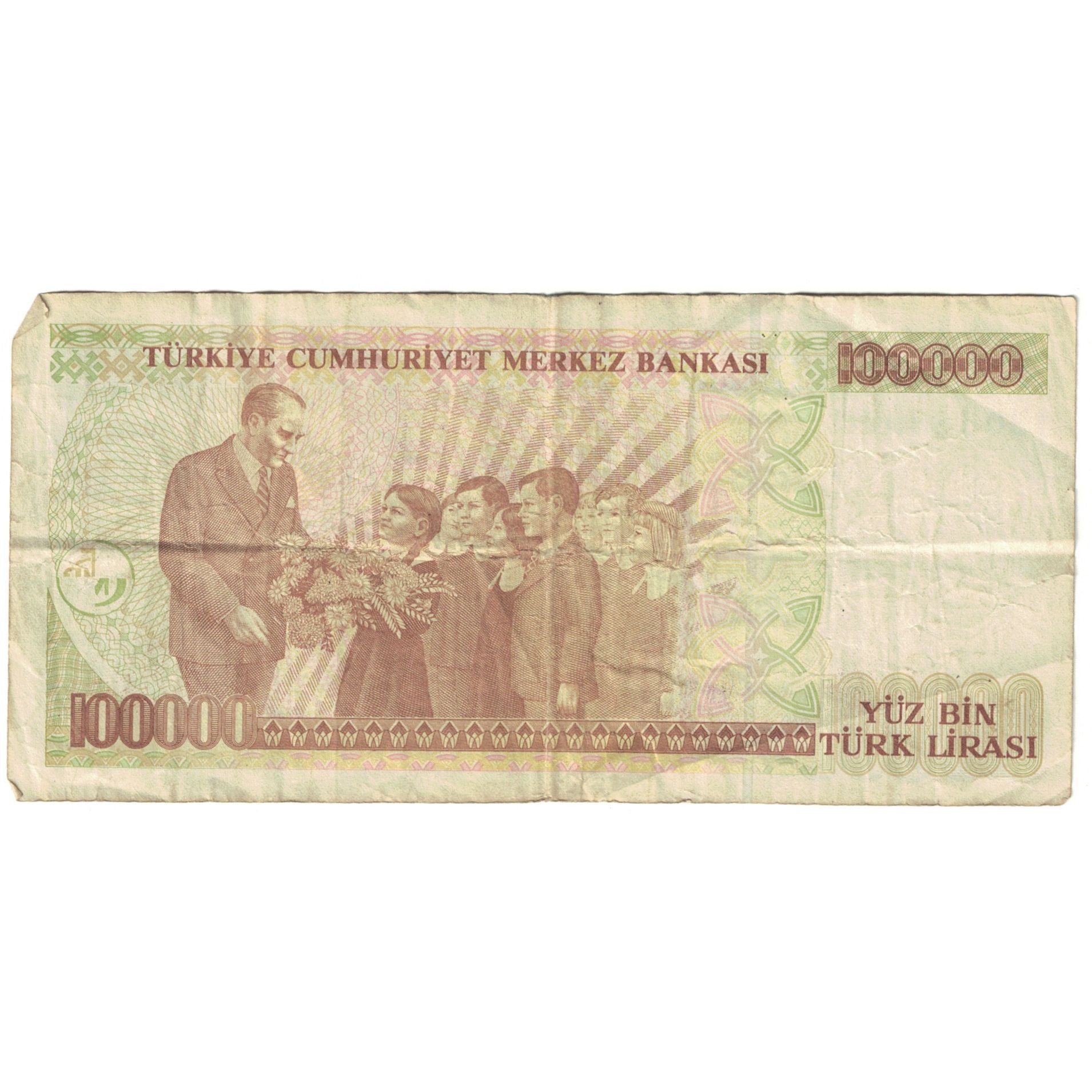 Nota, Turquia, 100,000 Lira, 1997, KM:206, EF(40-45)
