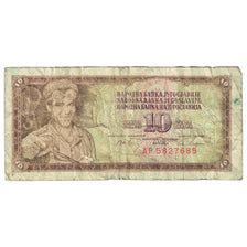Nota, Jugoslávia, 10 Dinara, 1968, 1968-05-01, KM:82a, VG(8-10)