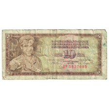 Banknote, Yugoslavia, 10 Dinara, 1968, 1968-05-01, KM:82a, VG(8-10)