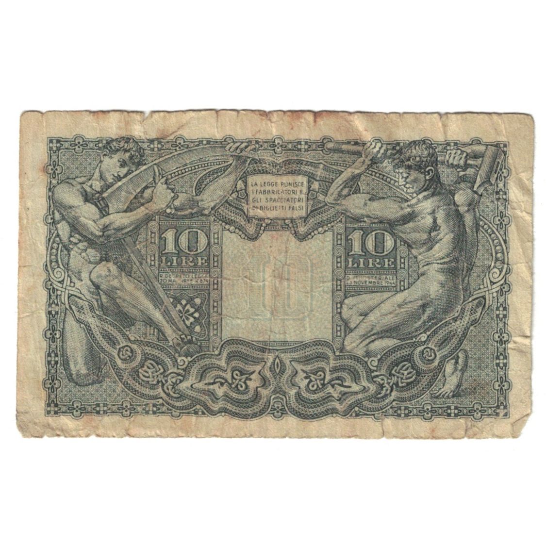 Billet, Italie, 10 Lire, KM:32a, AB