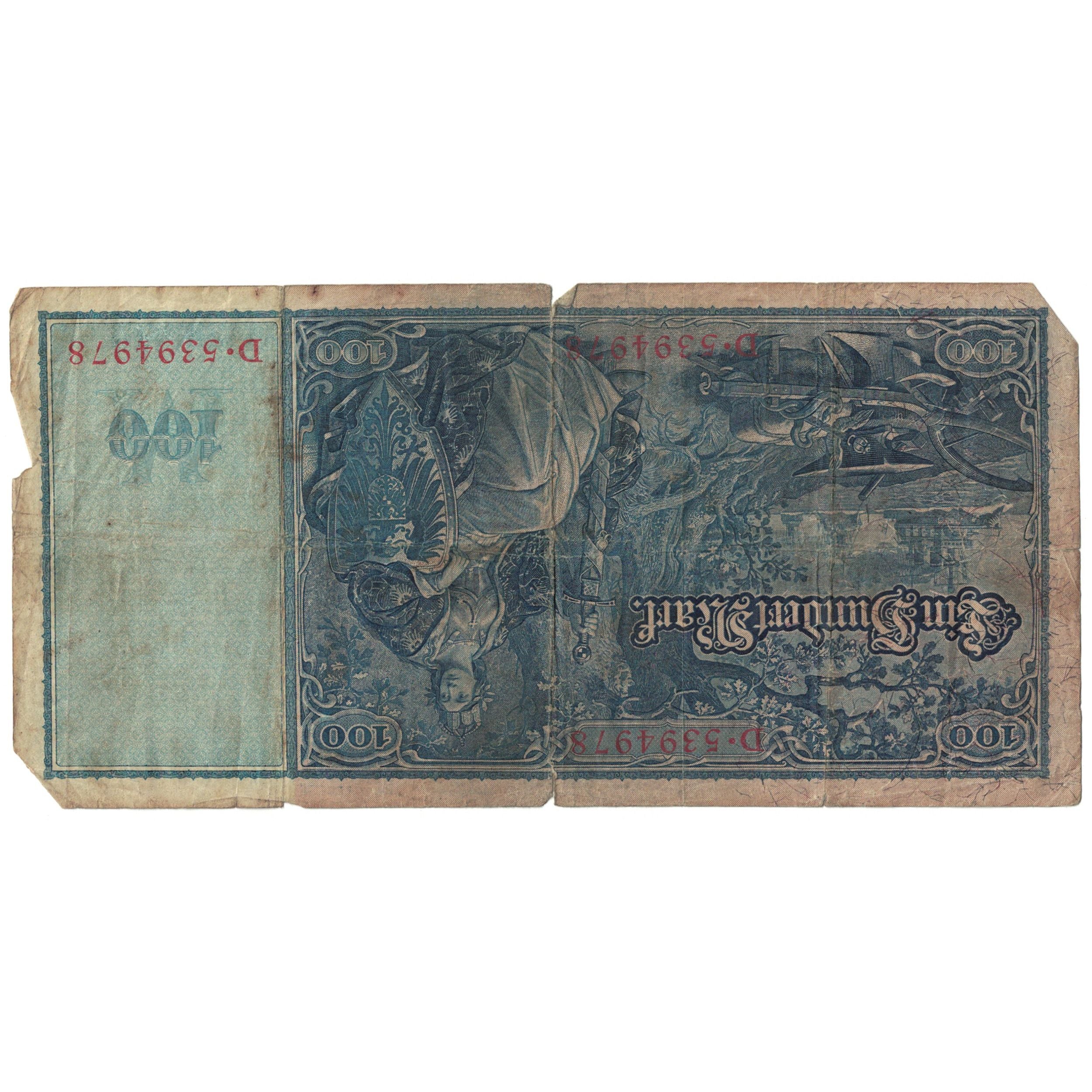 Banknote, Germany, 100 Mark, 1910, 1910-04-21, KM:42, VG(8-10)