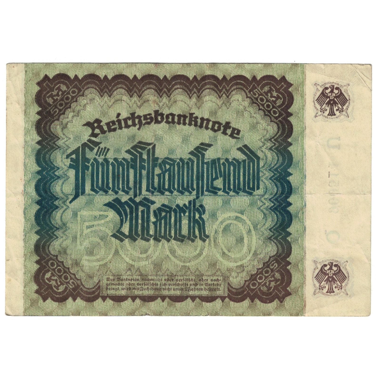 Billete, 5000 Mark, 1922, Alemania, 1922-12-02, KM:81a, EBC