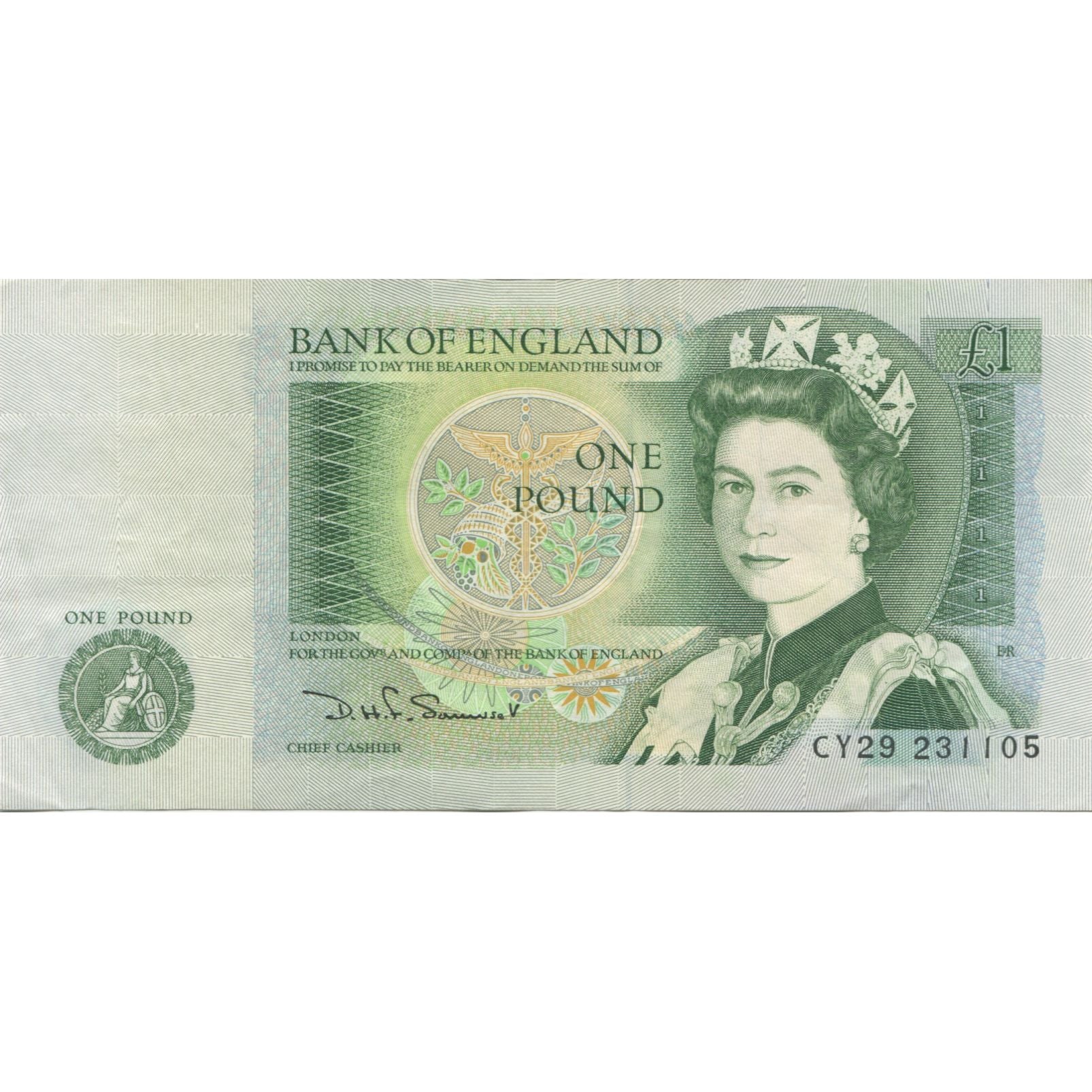 Banknot, Wielka Brytania, 1 Pound, Undated (1978-84), KM:377b, UNC(63)