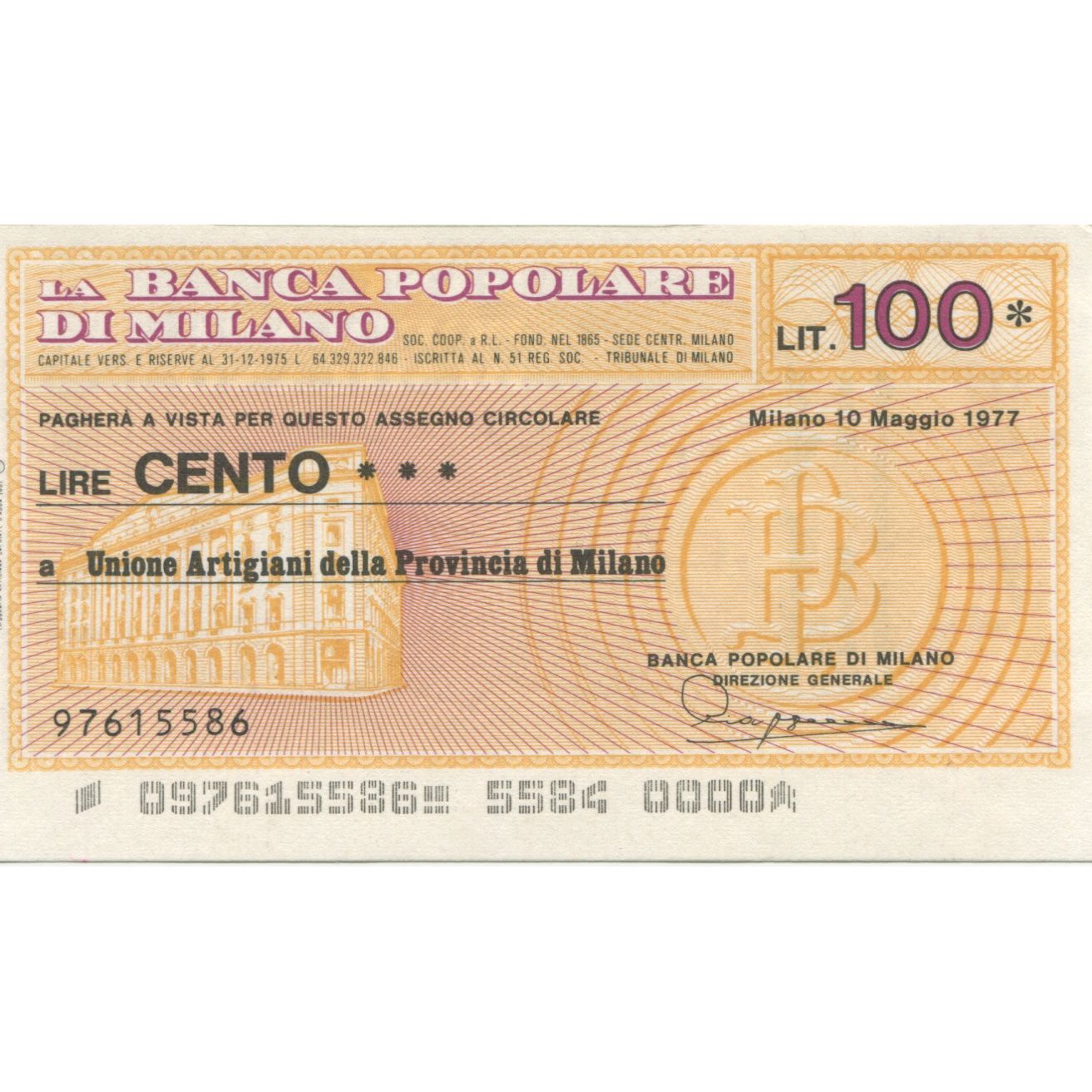 Banknote, Italy, 100 Lire, 1977, 1977-05-10, Milano, UNC(65-70)