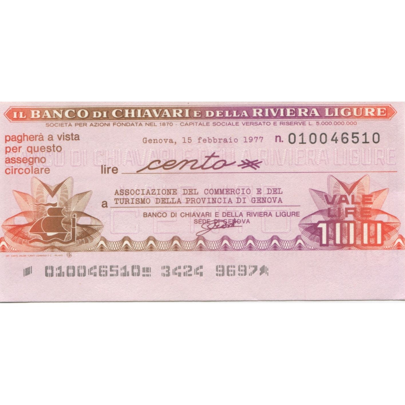 Billete, 100 Lire, 1977, Italia, 1977-03-30, Bergamo, UNC