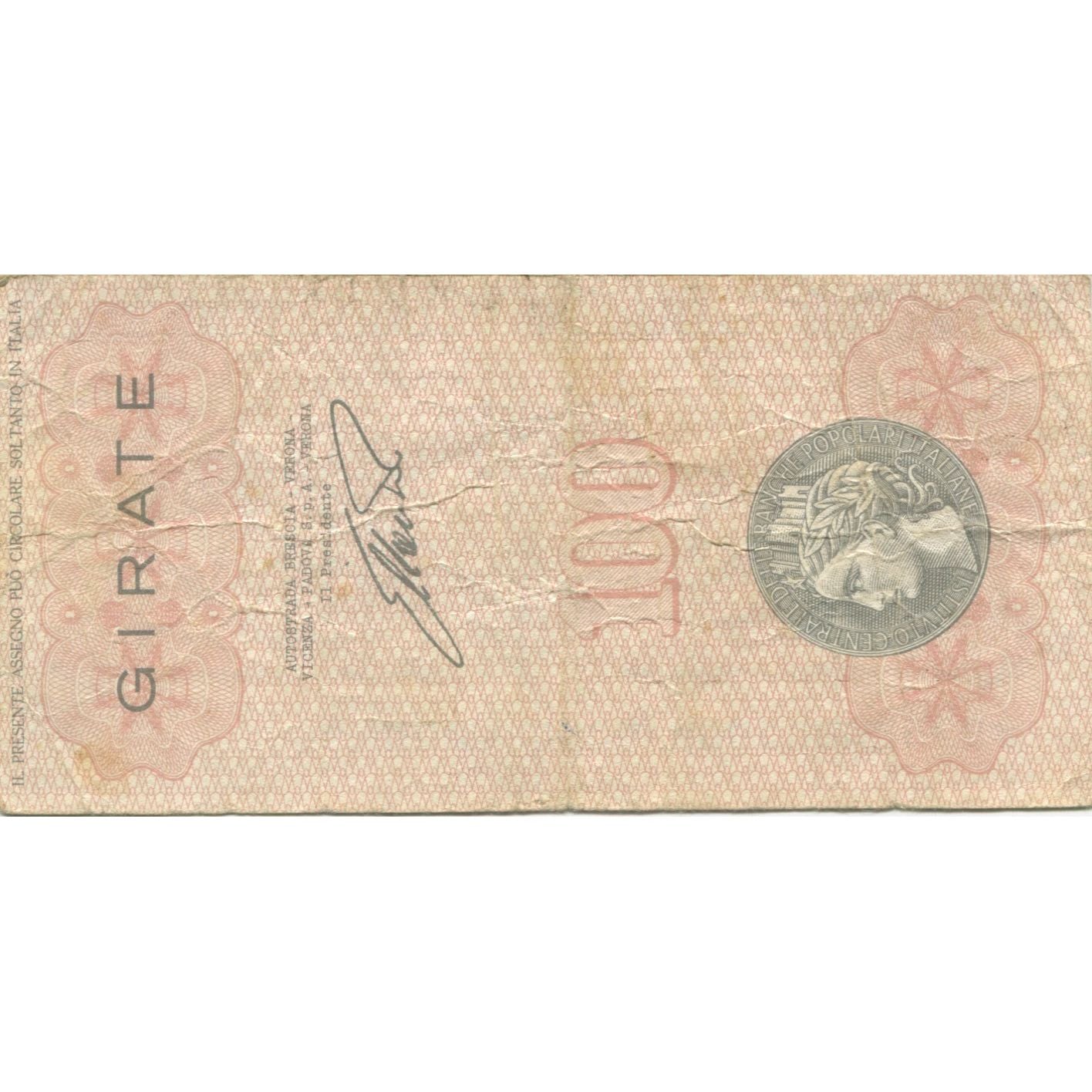Banconote, Italia, 100 Lire, 1977, 1977-07-06, Istituto Centrale delle Banche