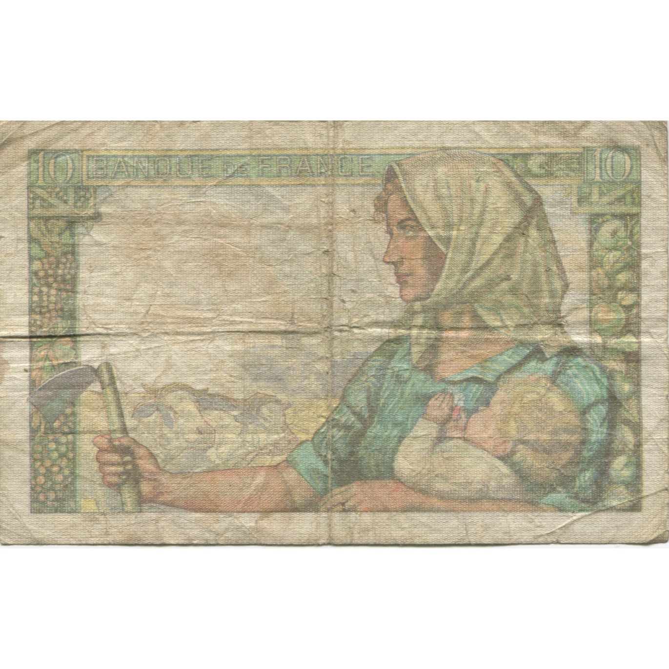 Francja, 10 Francs, Mineur, 1942, H.14, VG(8-10), Fayette:F.08.04, KM:99b