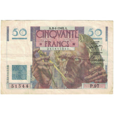França, 50 Francs, Le Verrier, 1948, P.97 51544, VF(30-35), Fayette:20.10