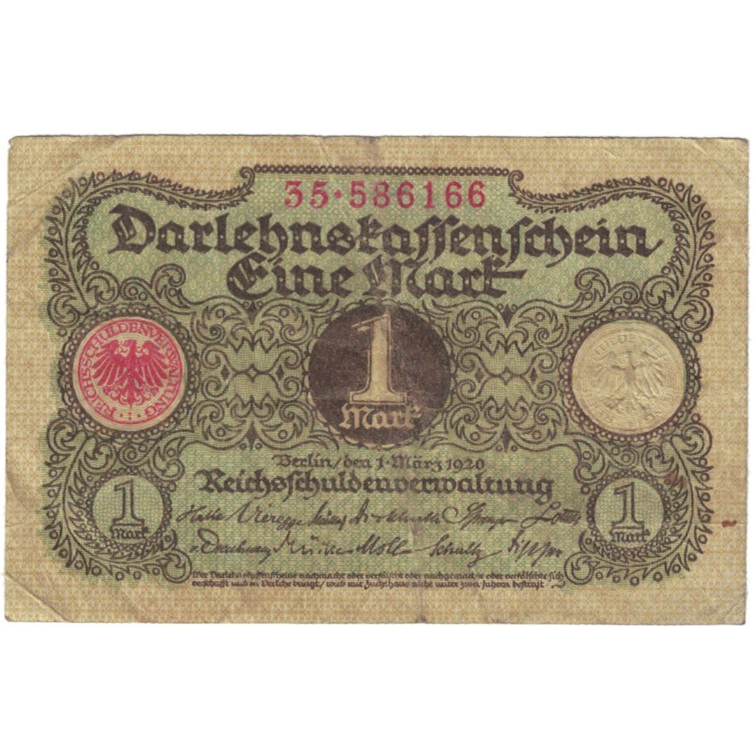 Biljet, Duitsland, 1 Mark, 1920, 1920-03-01, KM:58, TB