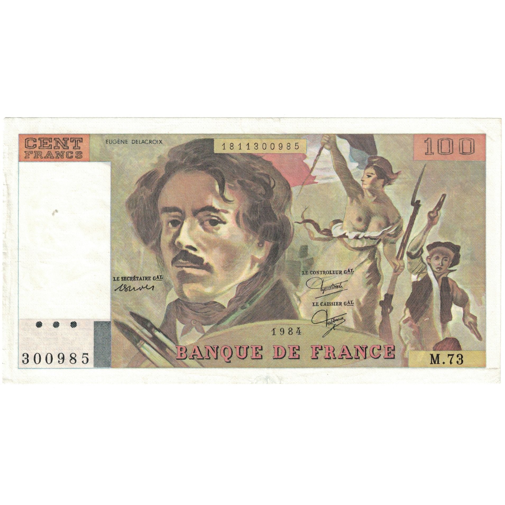 Frankreich, 100 Francs, Delacroix, 1983, M.73 300985, UNZ-, Fayette:69.8a
