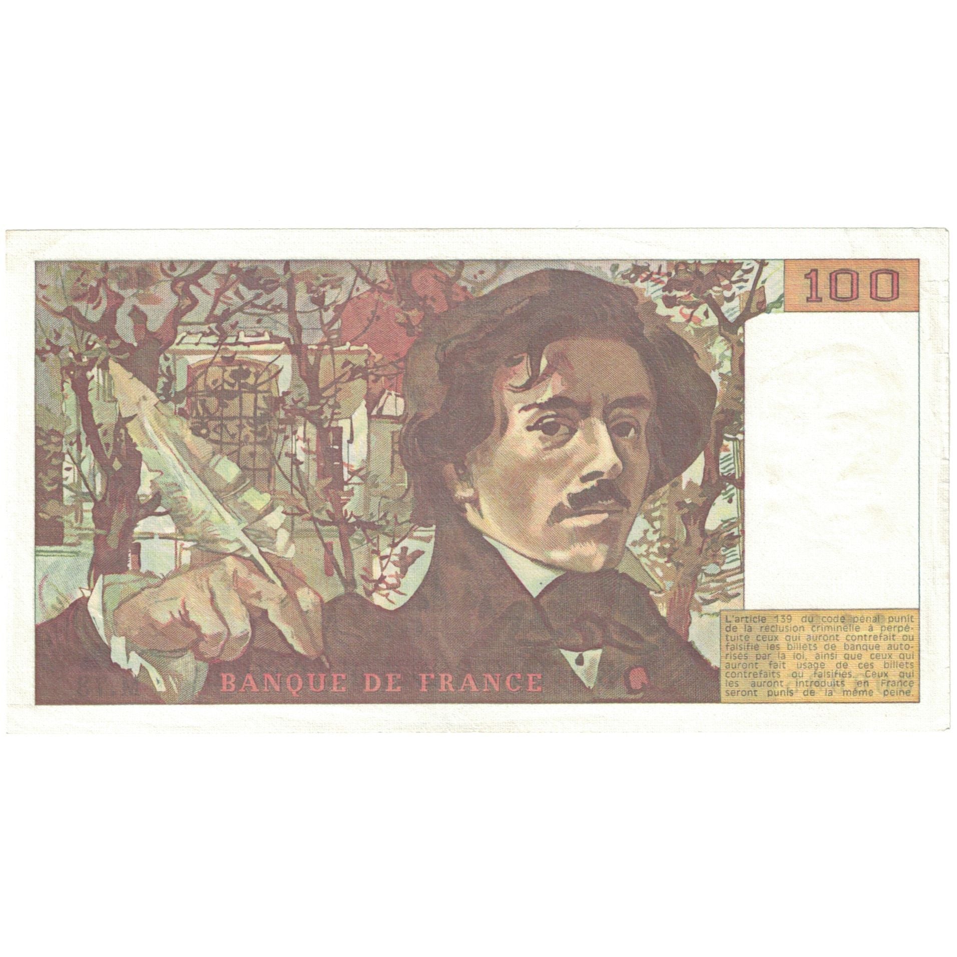 Frankreich, 100 Francs, Delacroix, 1983, M.73 300985, UNZ-, Fayette:69.8a