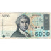 Banknote, Croatia, 5000 Dinara, 1992, 1992-01-15, KM:24a, VF(30-35)