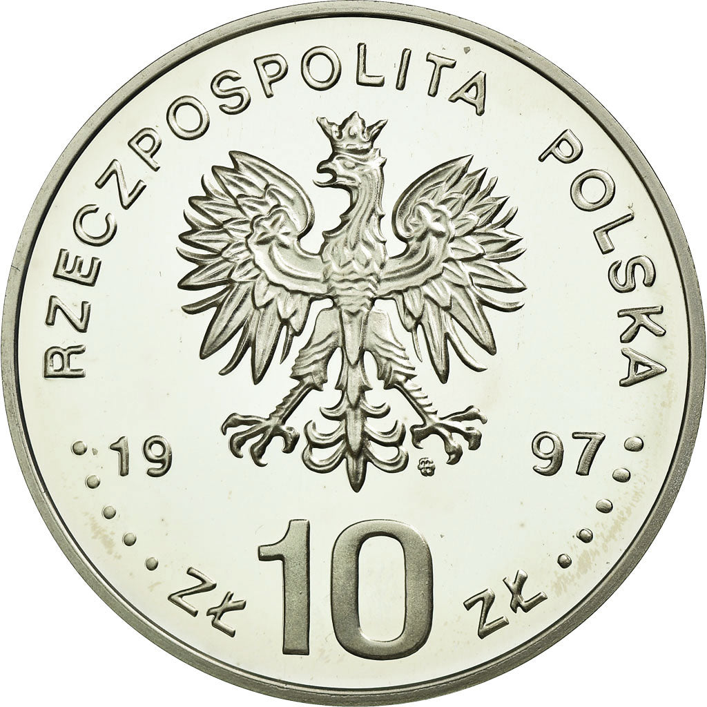 Coin, Poland, 10 Zlotych, 1997, MS(65-70), Silver, KM:321