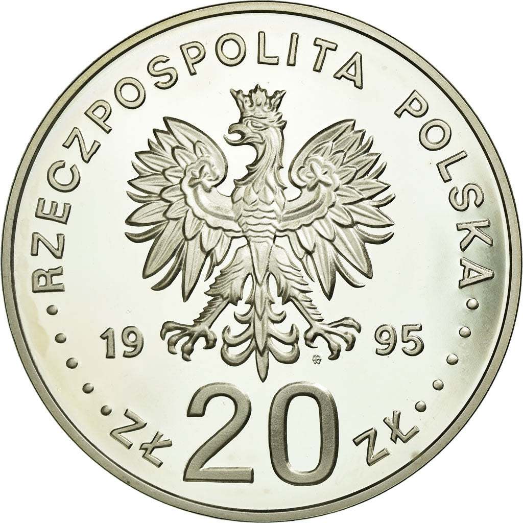 Coin, Poland, 20 Zlotych, 1995, MS(65-70), Silver, KM:291