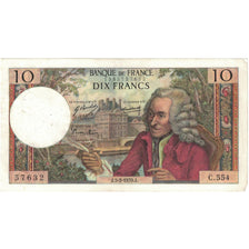 Frankrijk, 10 Francs, Voltaire, 1970, C.554 57632, TTB+, Fayette:62.55, KM:147d