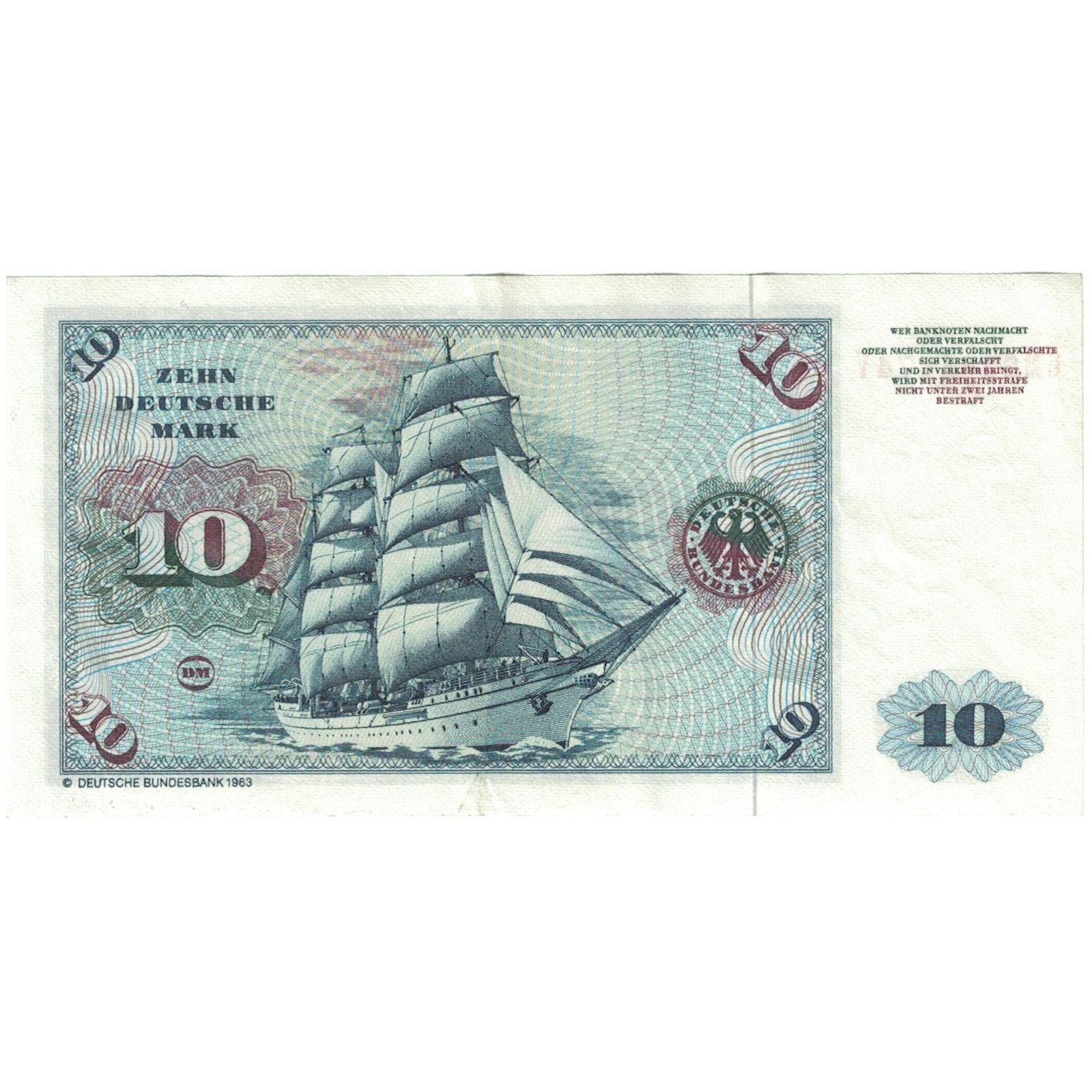 Biljet, Federale Duitse Republiek, 10 Deutsche Mark, 1980, 1980-01-01, KM:31c
