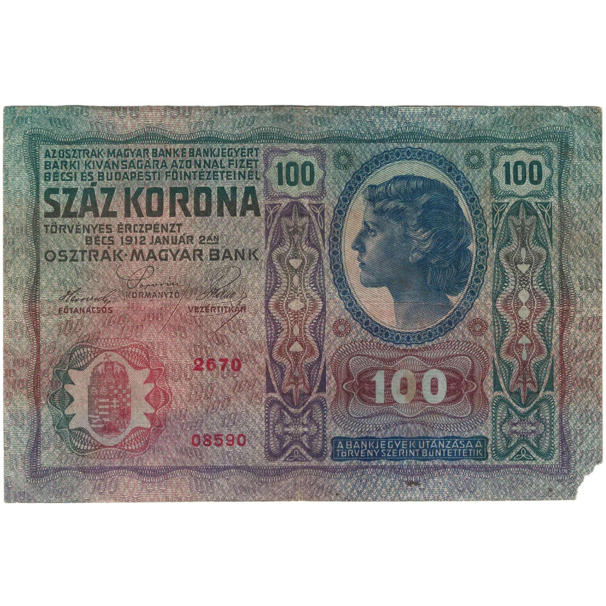 Geldschein, Österreich, 100 Kronen, 1912, KM:12, SGE