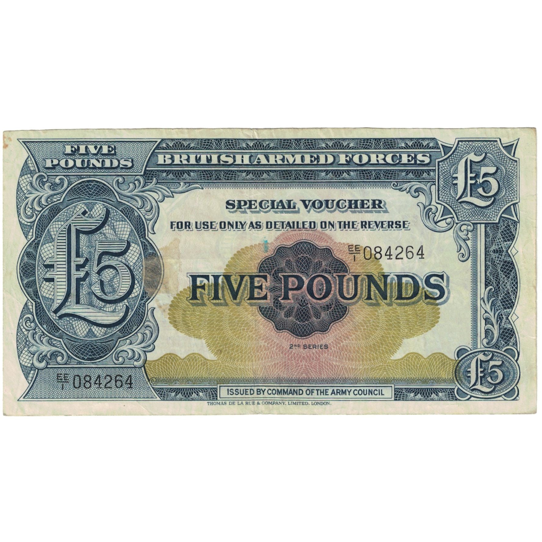 Geldschein, Großbritannien, 5 Pounds, KM:M23, S