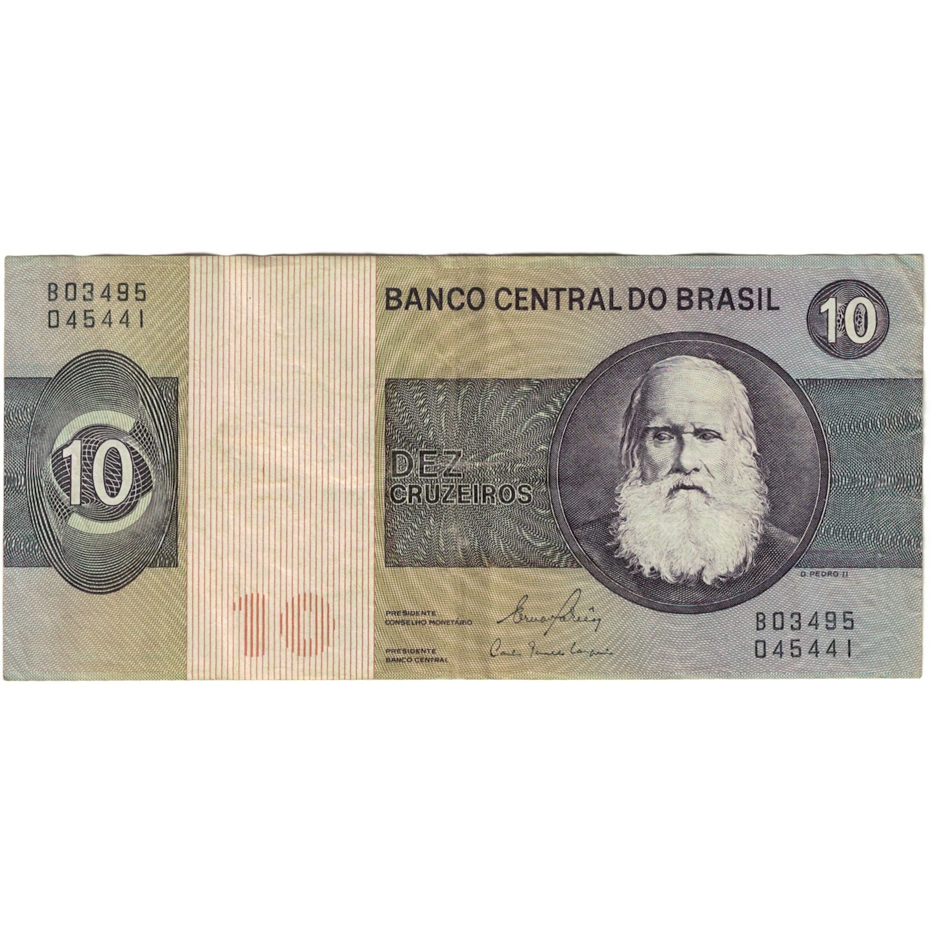 Nota, Brasil, 10 Cruzeiros, KM:193c, EF(40-45)