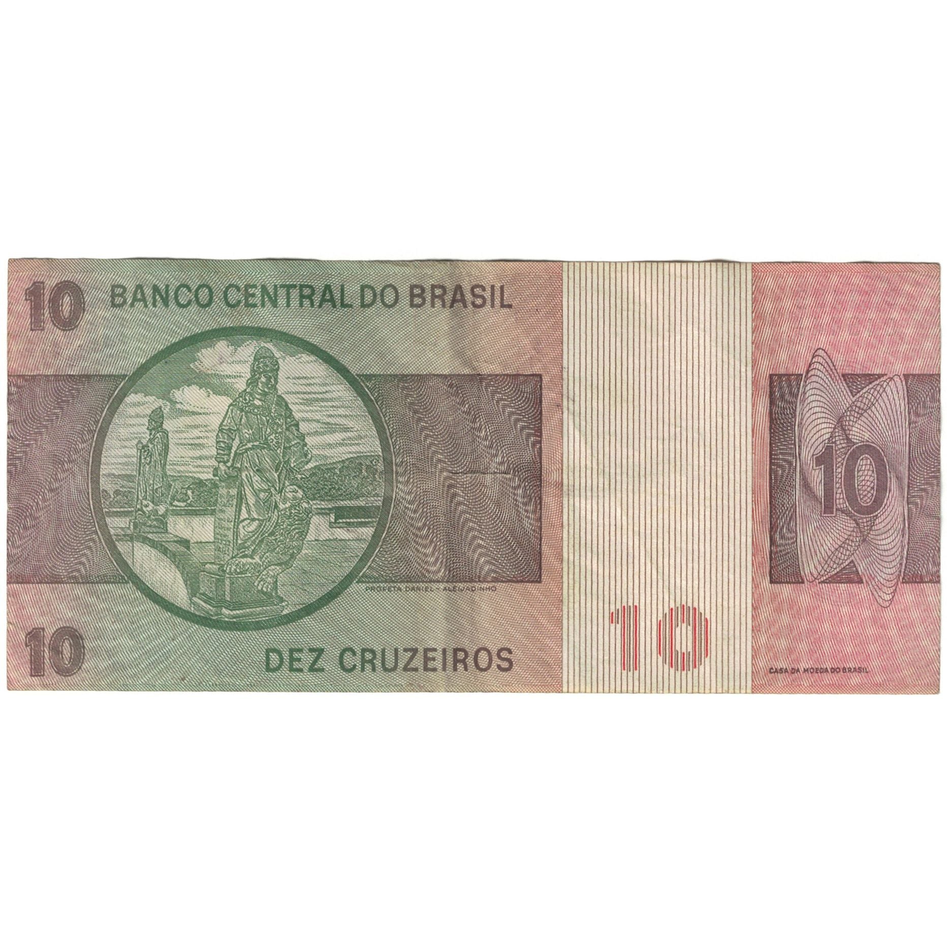 Nota, Brasil, 10 Cruzeiros, KM:193c, EF(40-45)