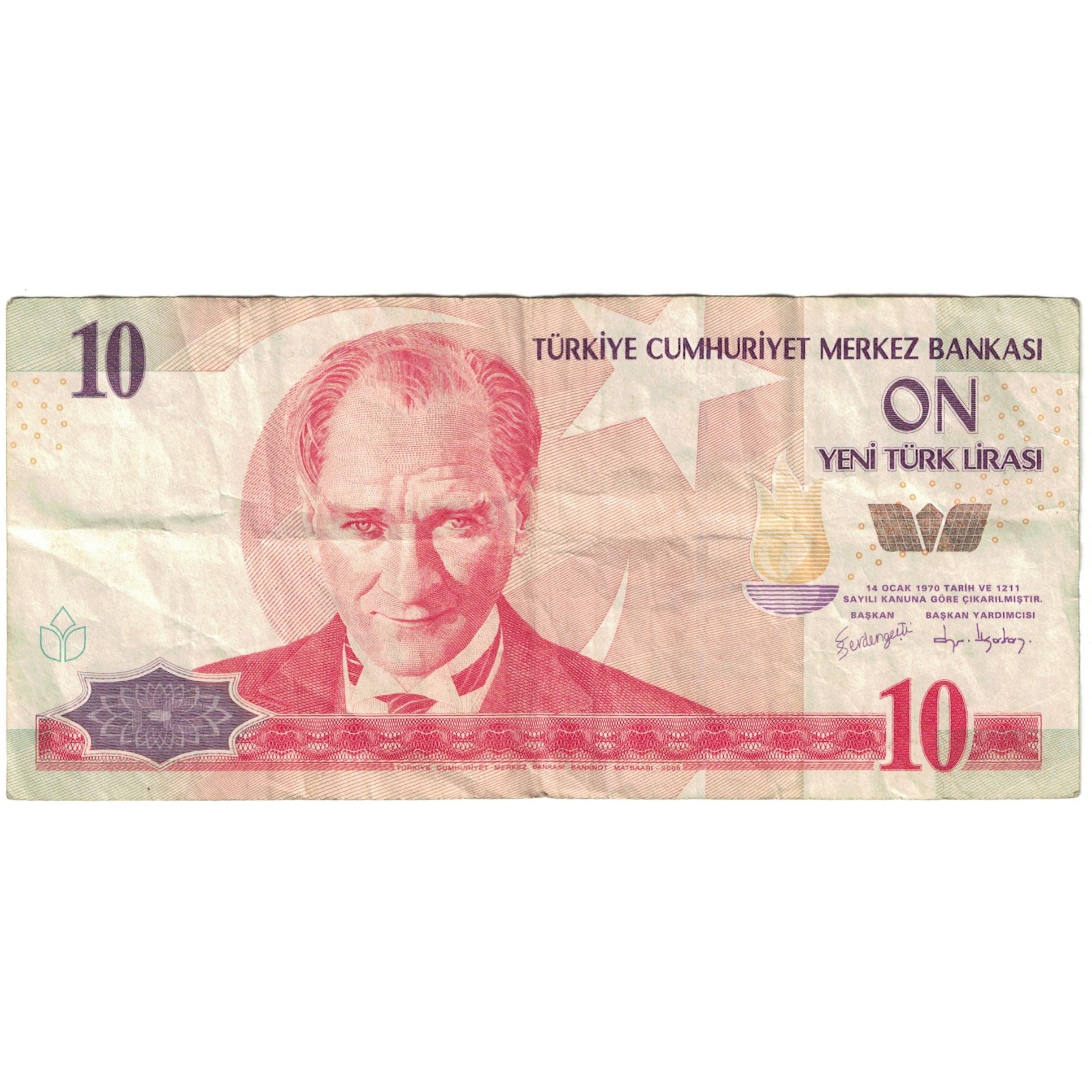 Geldschein, Türkei, 10 Lira, 1970, 1970-01-14, KM:147a, S