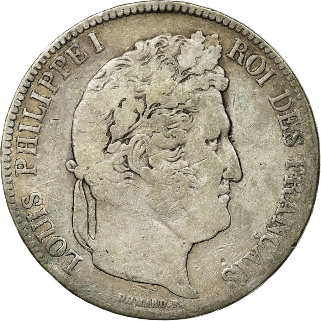 Coin, France, Louis-Philippe, 5 Francs, 1837, Rouen, VF(20-25), Silver