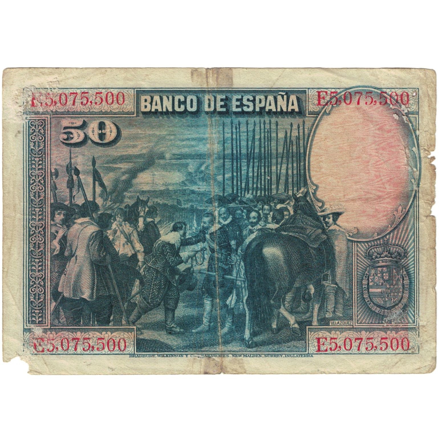 Billete, 50 Pesetas, 1928, España, 1928-08-15, KM:75a, RC
