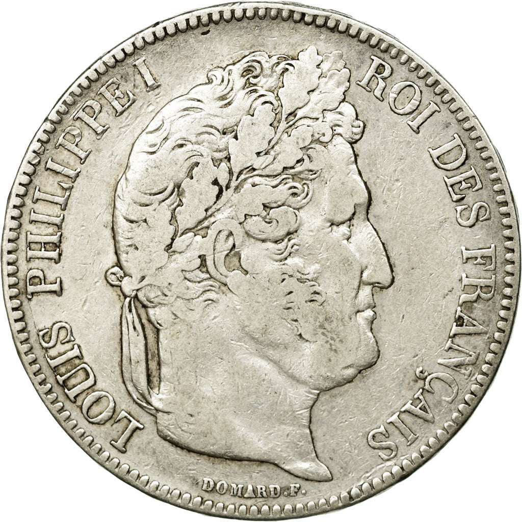Coin, France, Louis-Philippe, 5 Francs, 1842, Strasbourg, VF(30-35), Silver