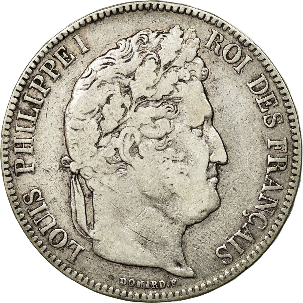 Coin, France, Louis-Philippe, 5 Francs, 1843, Paris, VF(30-35), Silver