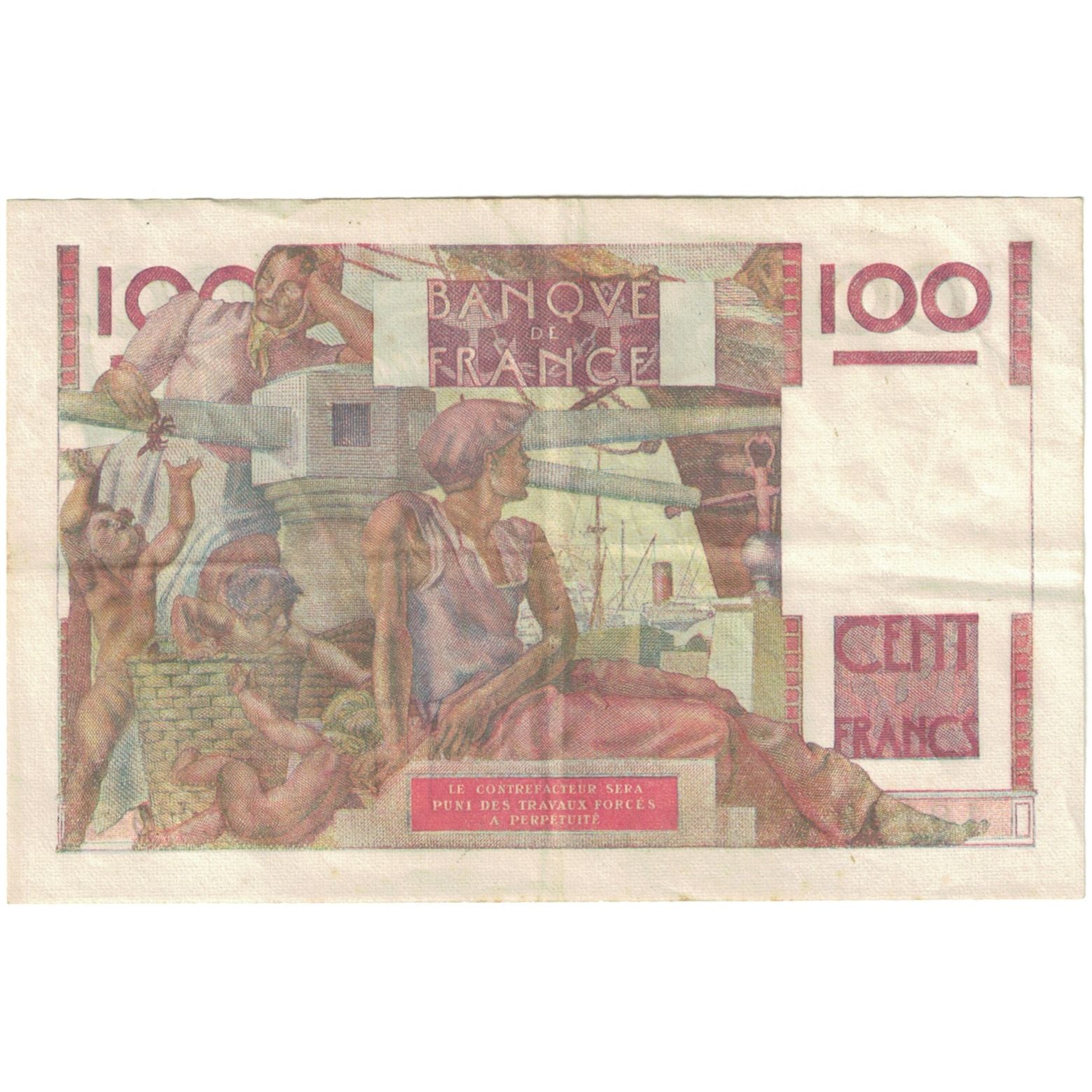 Francja, 100 Francs, Jeune Paysan, 1948, 18132 A.279, AU(50-53), Fayette:28.20
