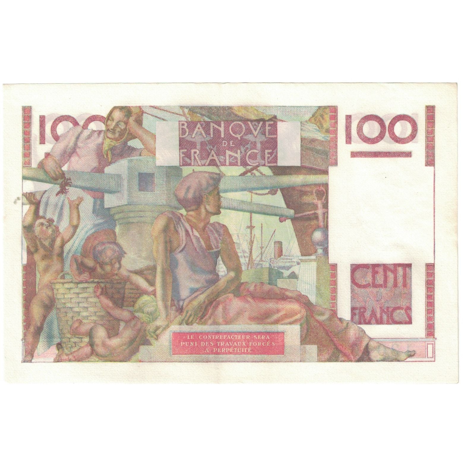 França, 100 Francs, Jeune Paysan, 1946, H.122 13016, UNC(60-62), Fayette:28.10