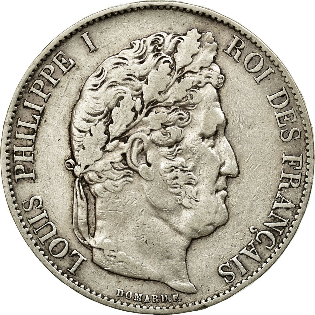 Moneta, Francia, Louis-Philippe, 5 Francs, 1847, Paris, BB, Argento, KM:749.1