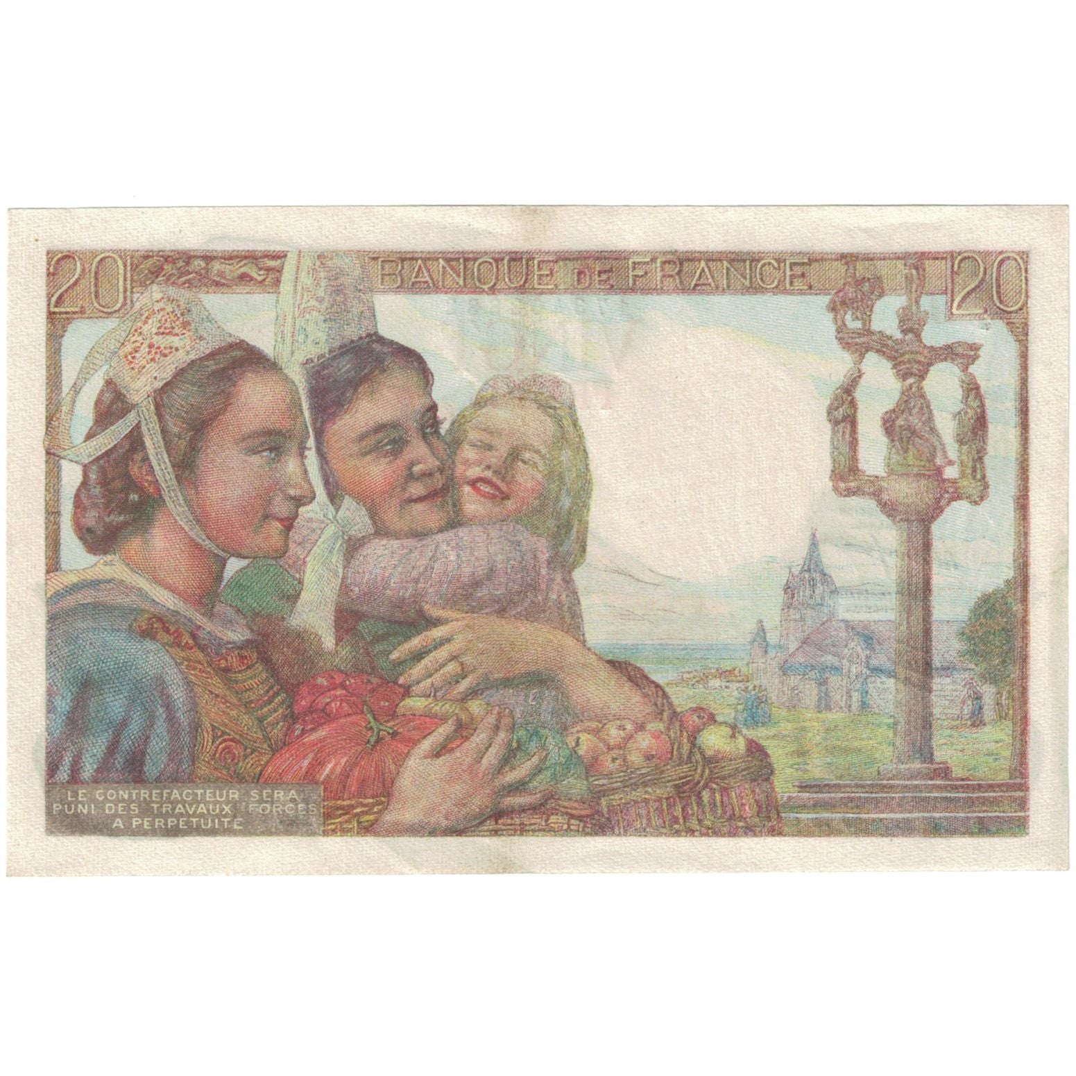 Frankrijk, 20 Francs, Pêcheur, 1943, 62882 K.70, TTB, Fayette:13.5, KM:100a