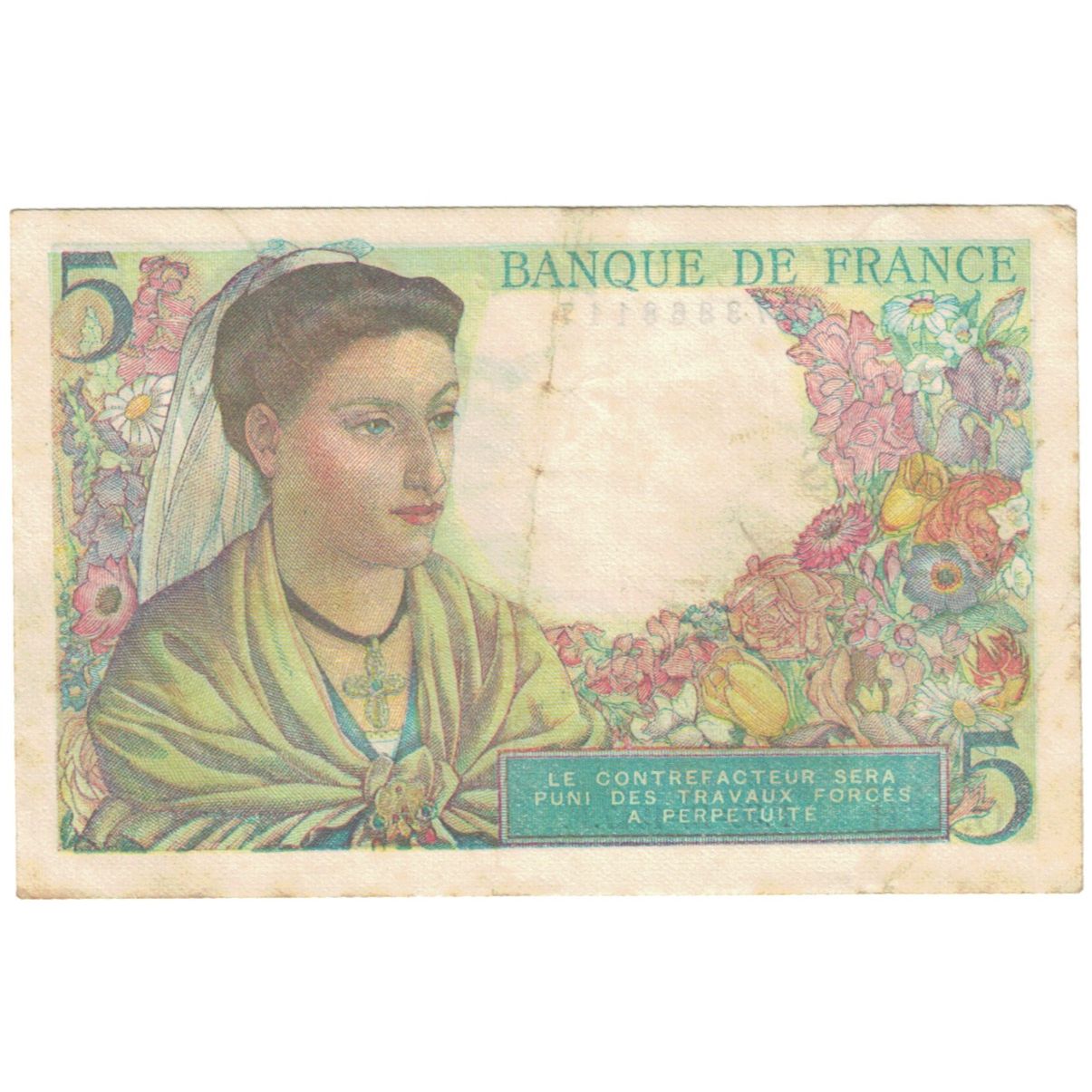Frankreich, 5 Francs, Berger, 1947, O.150 68117, SS, Fayette:05.07, KM:98b